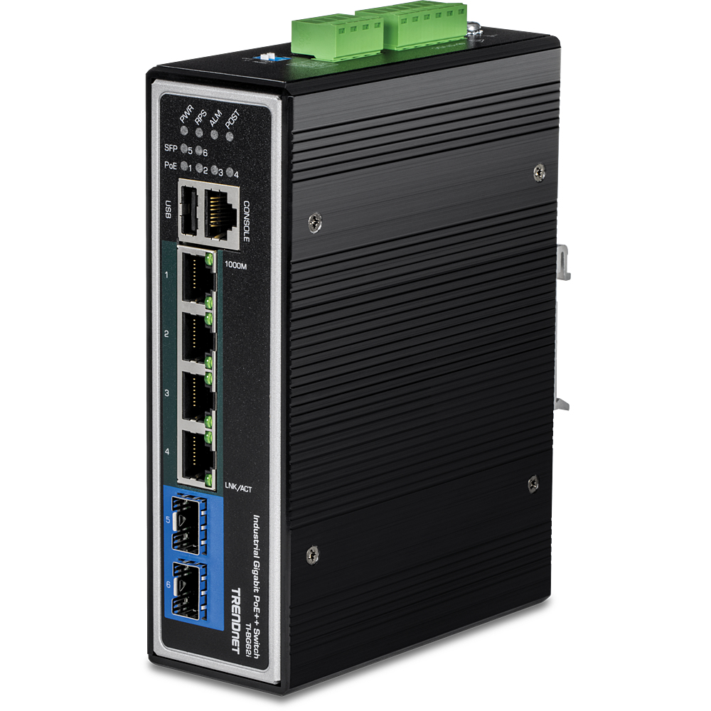TRENDnet TI-BG62i - Switch - industriell - L2+ - managed - 4 x 10/100/1000 (PoE++), Ansicht 2