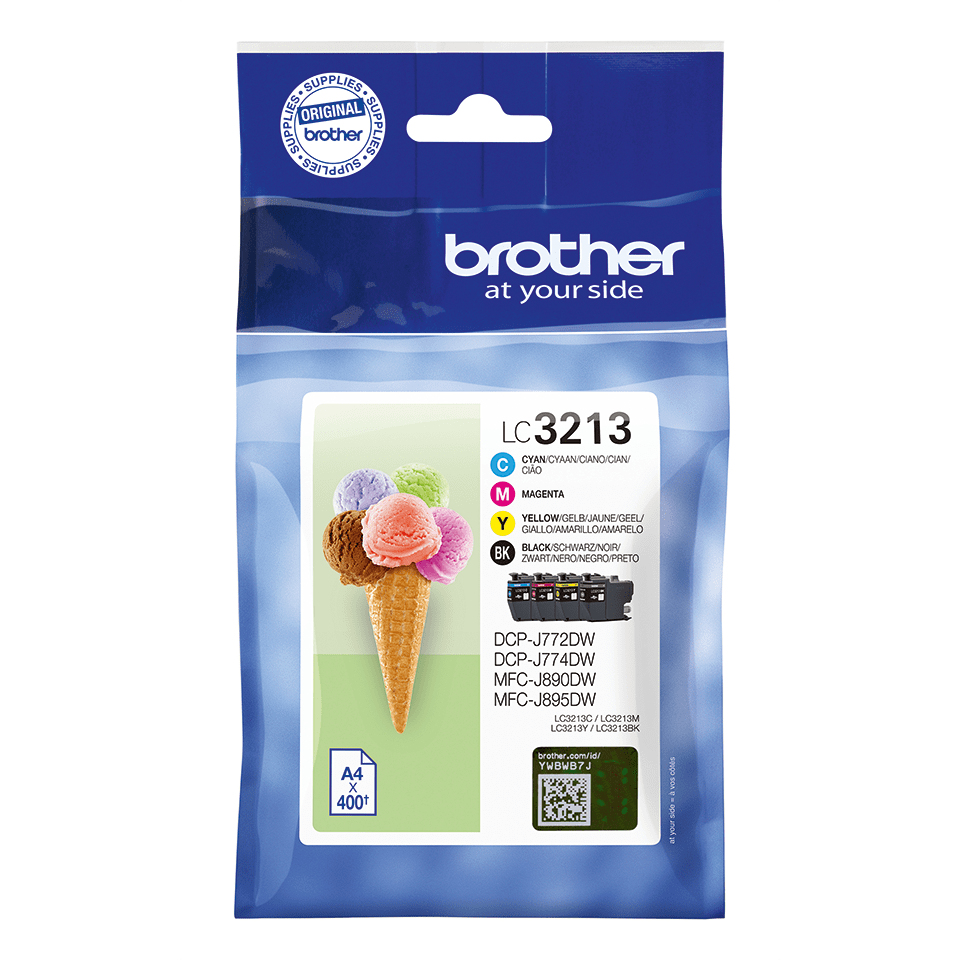 Brother Original LC-3213 Value Pack, 400 Seiten, 400 Seiten, 4 Stück(e), Multipack