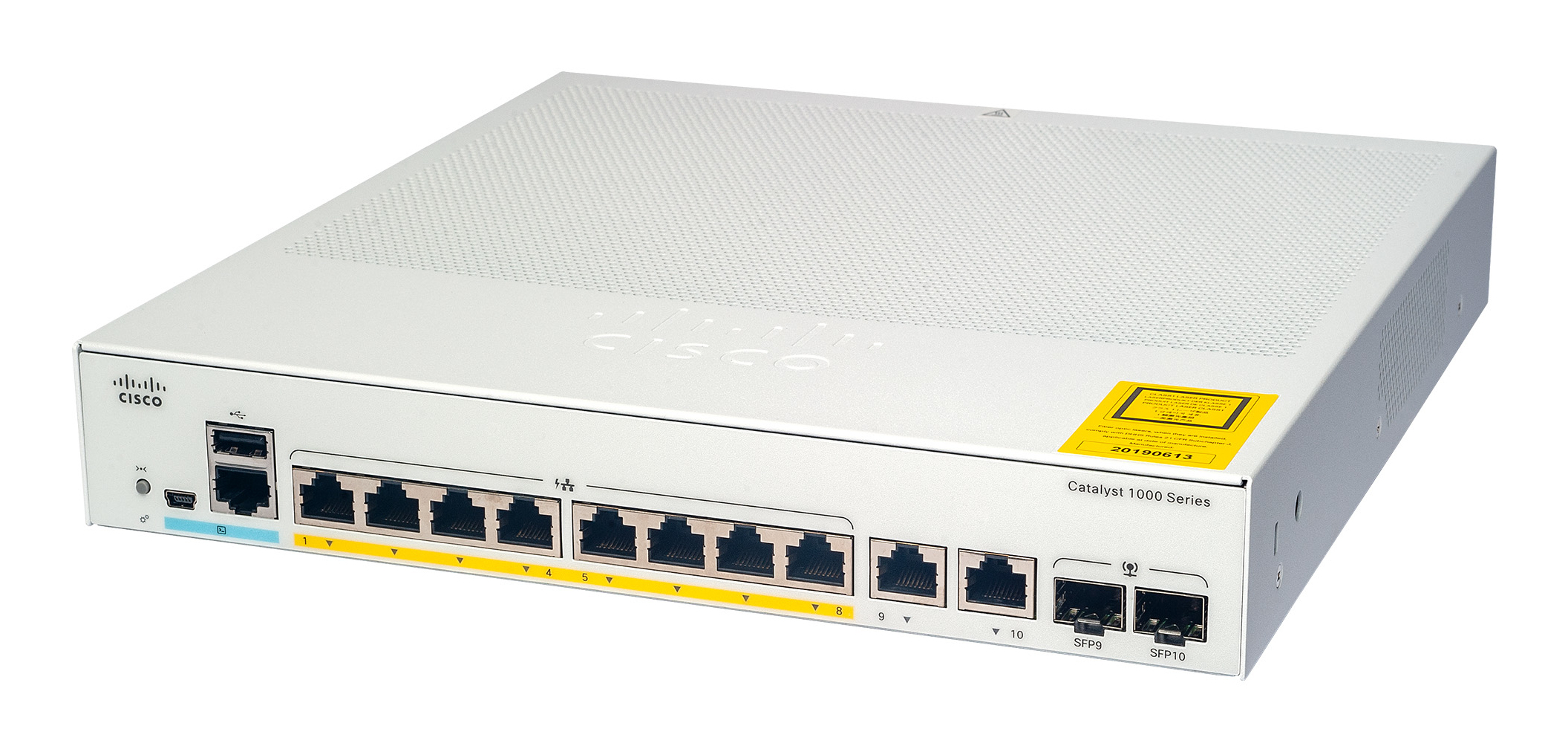 Cisco Catalyst C1000-8FP-2G-L, Managed, L2, Gigabit Ethernet (10/100/1000), Vollduplex, Power over Ethernet (PoE)