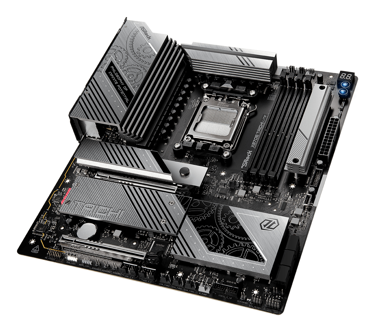 ASRock X870E Taichi Lite - Motherboard - E-ATX - Socket AM5 - AMD X870E Chipsatz - USB4, USB 3.2 Gen 1, USB 3.2 Gen 2, Ansicht 2