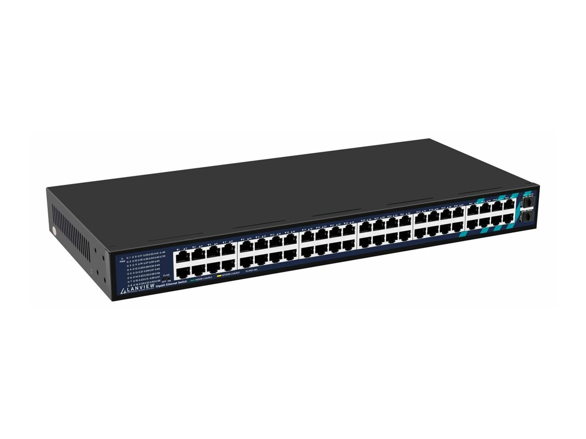 Lanview Unmanaged RJ45 With 2 Gigabit SFP ports Full - Switch - 1 Gbps, Ansicht 3