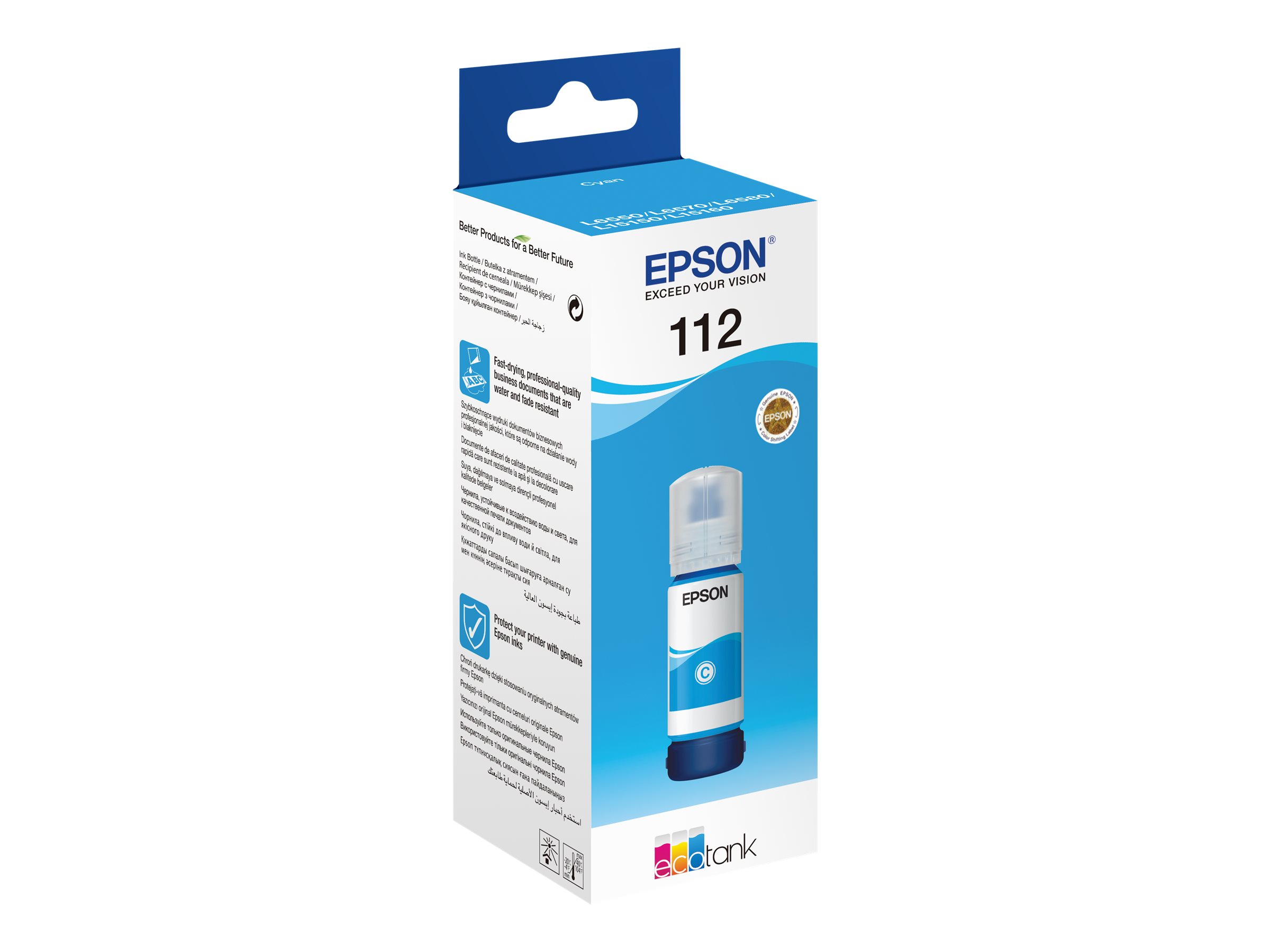 Epson Tinte 112 cyan für EcoTank L11160, L15150, L15160, L65