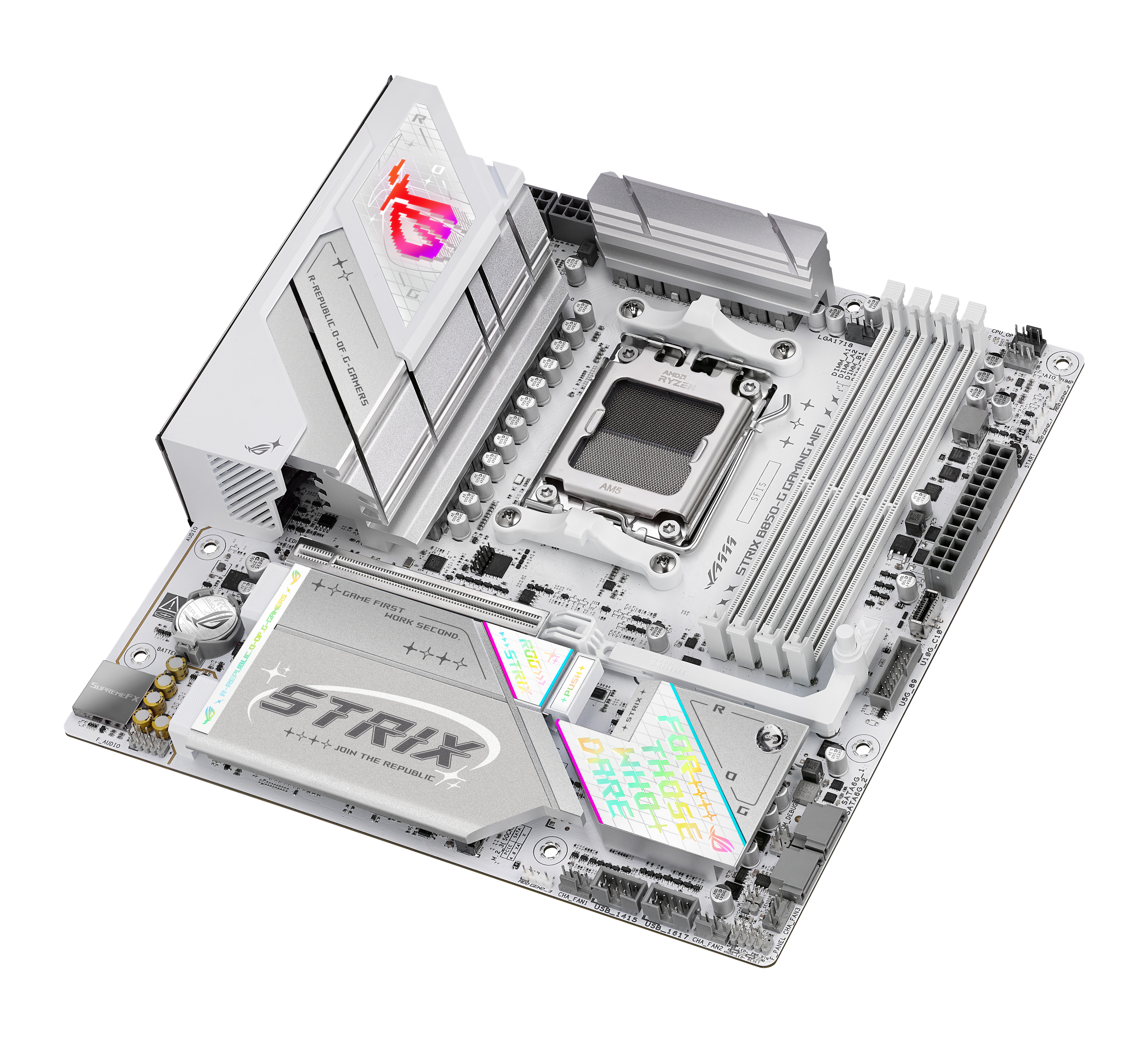 ASUS ROG STRIX B850-G GAMING - Motherboard - micro ATX - Socket AM5 - AMD B850 Chipsatz - 2.5 GB LAN, Wi-Fi 7, Bluetooth, Ansicht 4