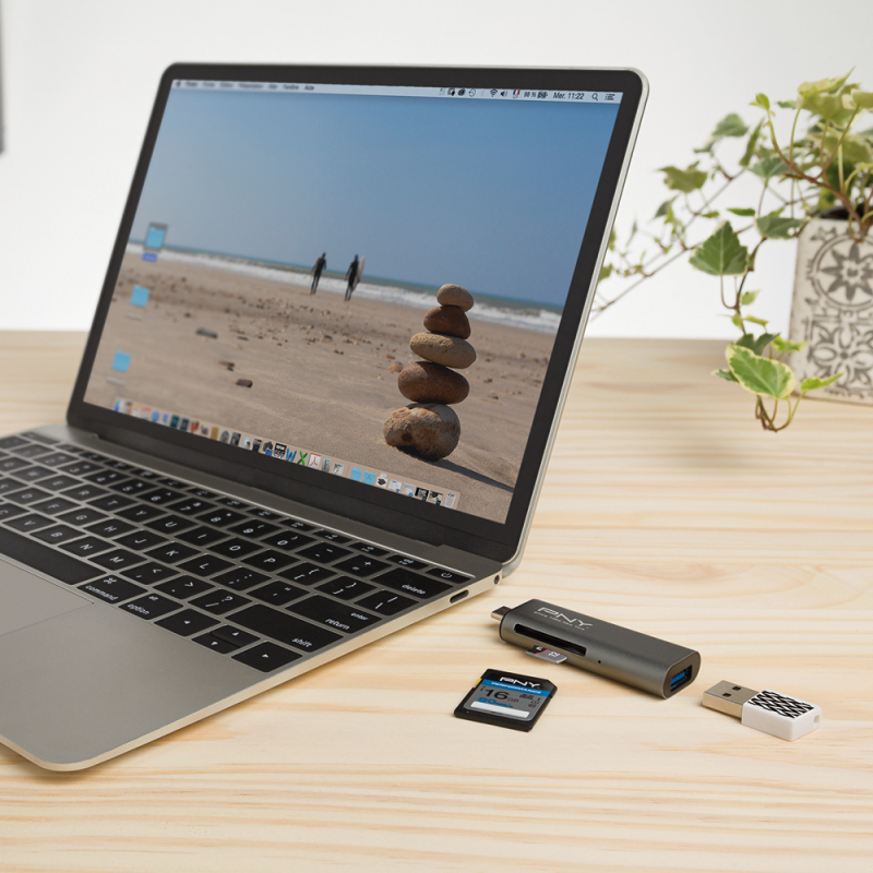 PNY Kartenleser - 3 in 1 (SD, microSD, SDHC, microSDHC, SDXC, microSDXC), Ansicht 4