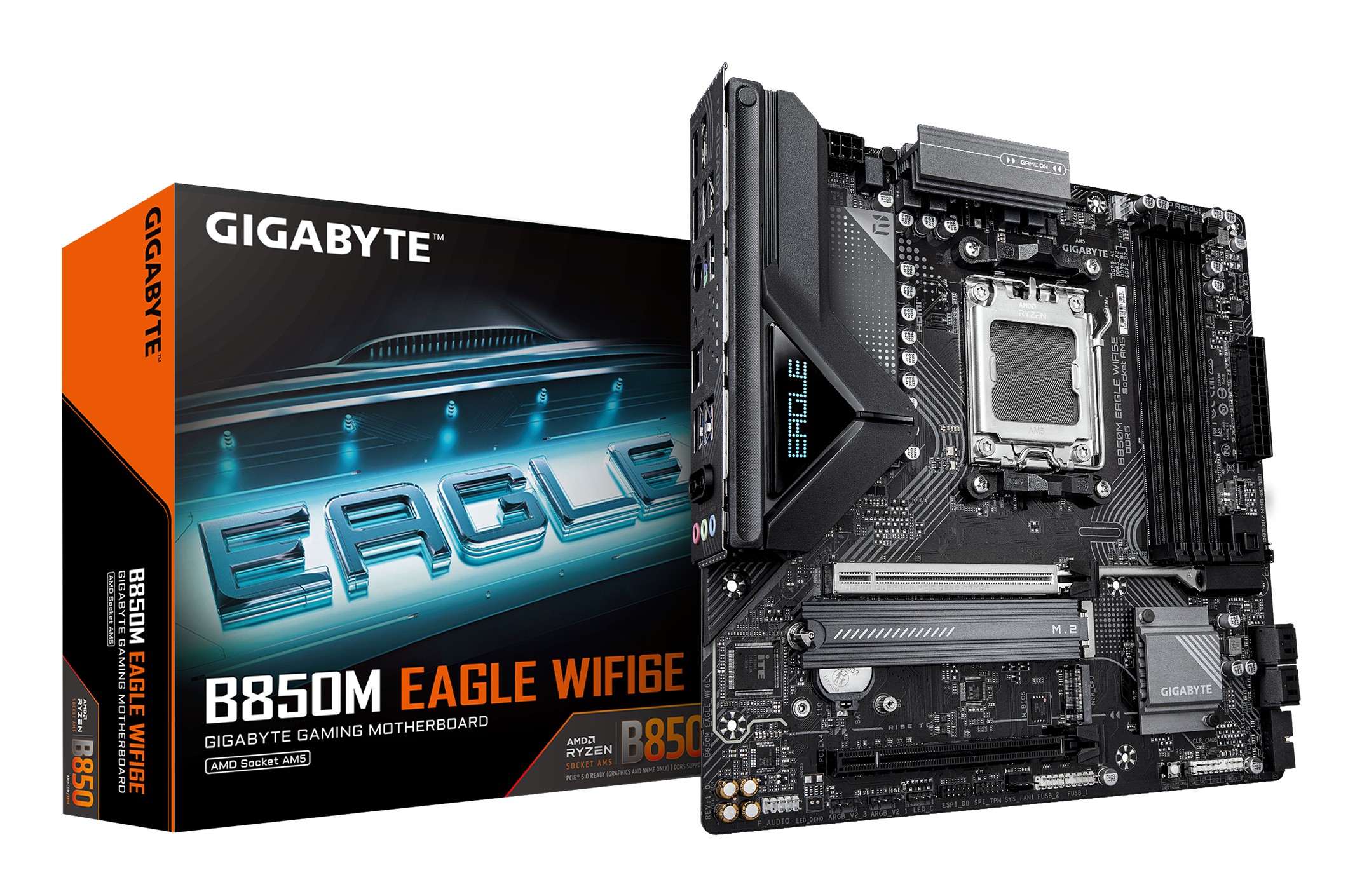 Gigabyte B850M EAGLE WIFI6E - Motherboard - micro ATX - Socket AM5 - AMD B850 Chipsatz - 2.5 GB LAN, Wi-Fi 6E, Bluetooth, Ansicht 4