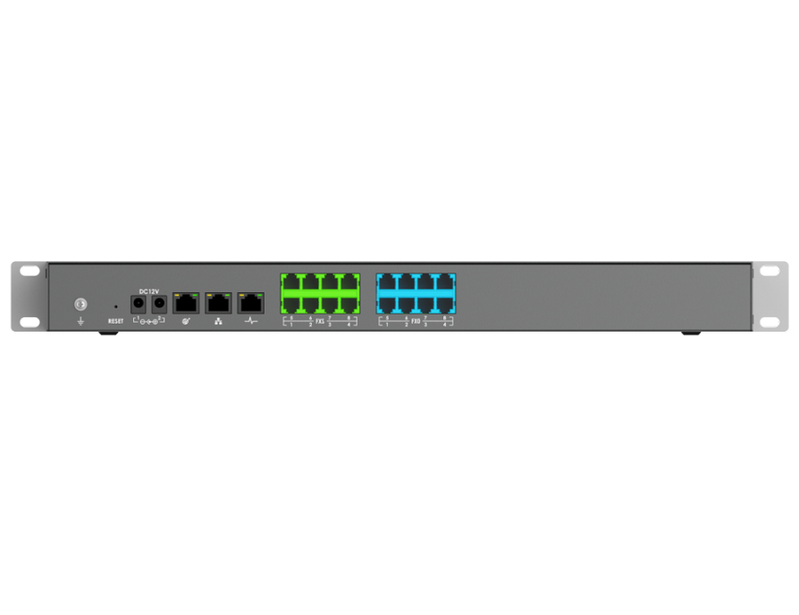 Grandstream UCM6308 - IP-PBX - in Rack montierbar, Ansicht 2