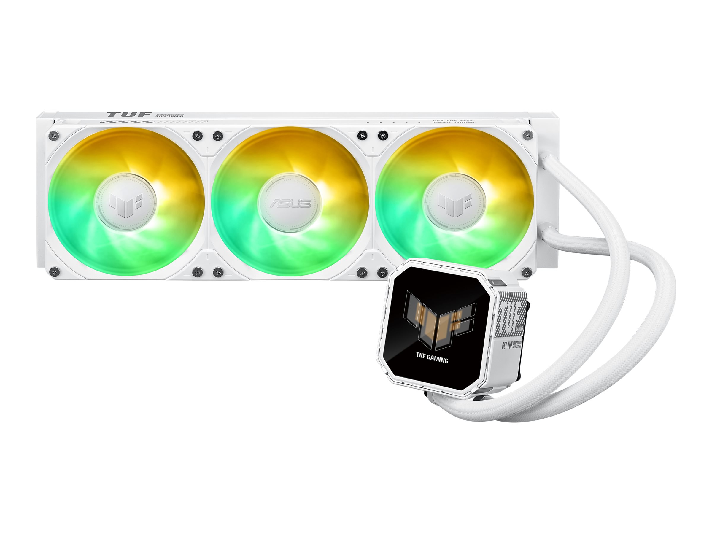 ASUS TUF Gaming LC III LCD - White Edition - Prozessor-Flüssigkeitskühlsystem - Kühlergröße: 360 mm - (für: LGA1700, LGA1200, AM4, AM5, LGA1851)
