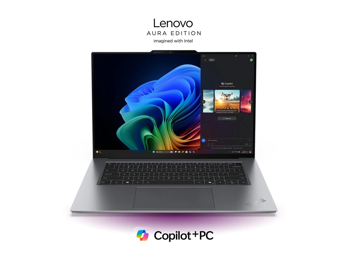 Lenovo ThinkPad X9-15 Gen 1 21Q6 - Aura Edition - 180°-Scharnierdesign - Intel Core Ultra 5 228V / 2.1 GHz - Evo - Win 11 Pro - Arc Graphics 130V - 32 GB RAM - 512 GB SSD TCG Opal Encryption 2, NVMe - 38.9 cm (15.3")