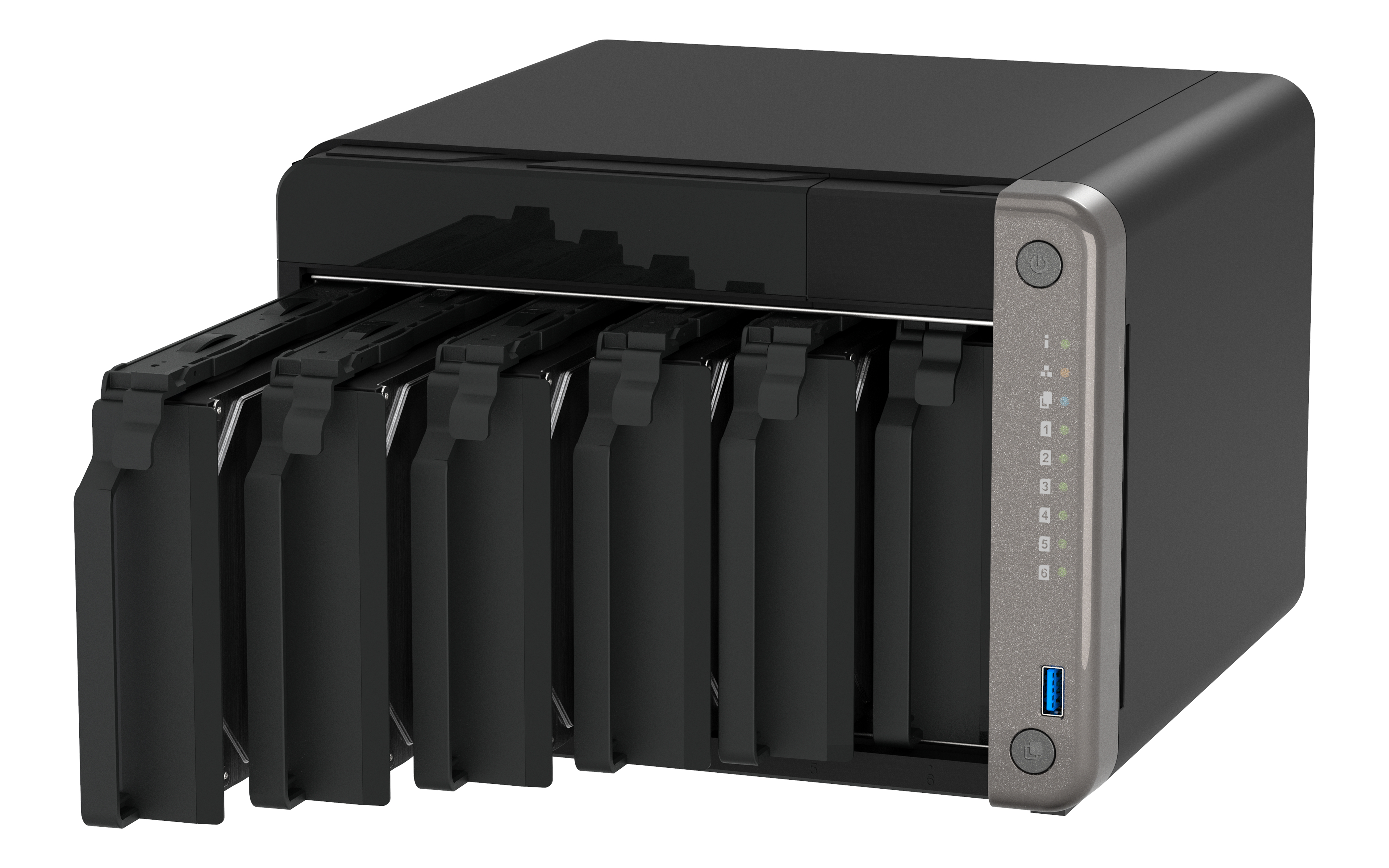 QNAP TS-AI642 - NAS-Server - 6 Schächte - SATA 6Gb/s, Ansicht 4