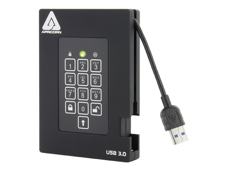 Apricorn Aegis Padlock Fortress A25-3PL256-2000F - Festplatte - verschlüsselt - 2 TB - extern (tragbar), Ansicht 4