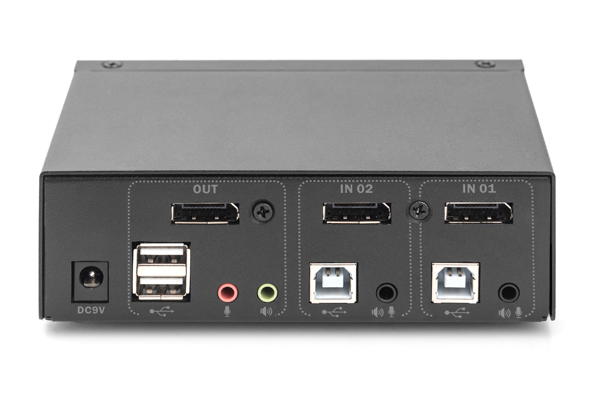 DIGITUS KVM Switch, 2x1  DP, DP Out,USB, Ansicht 3
