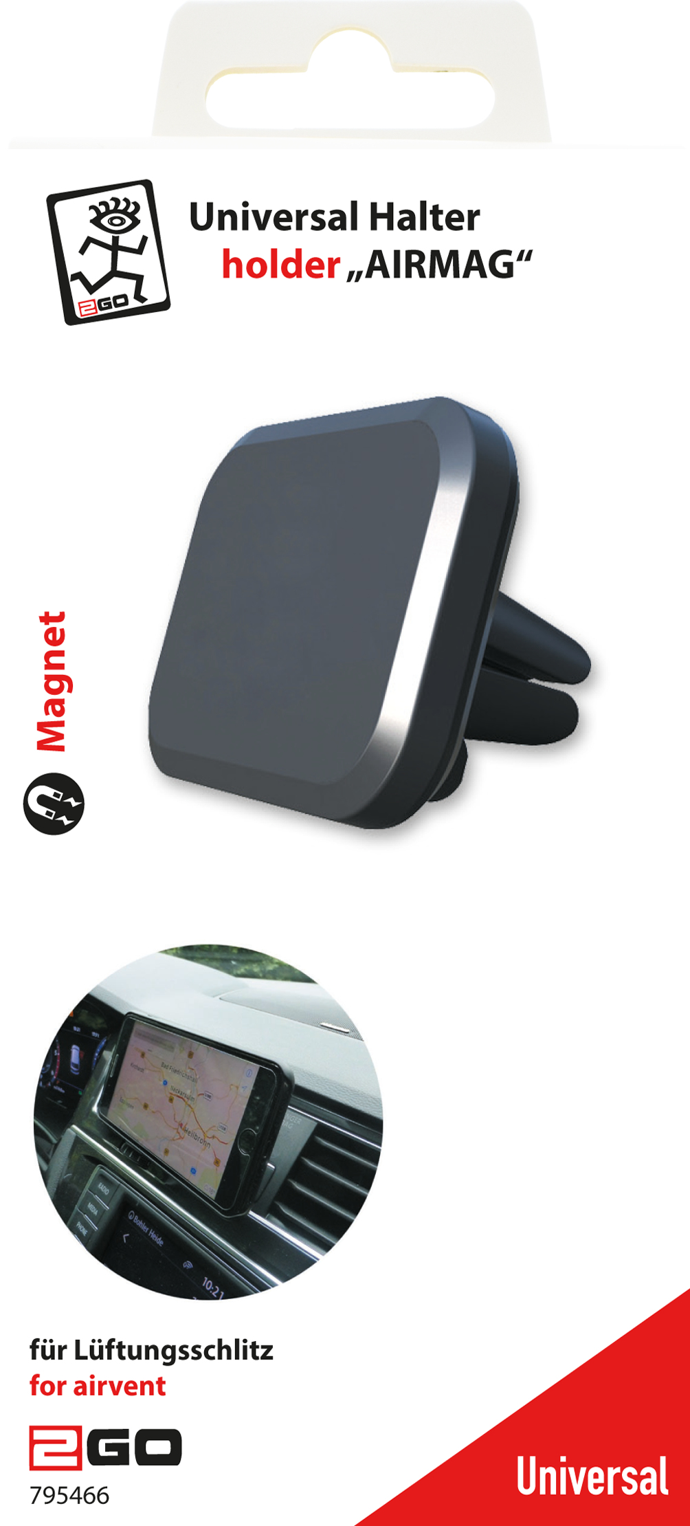 2GO AIR MAG - Halterung für Kfz - universal, Ansicht 2