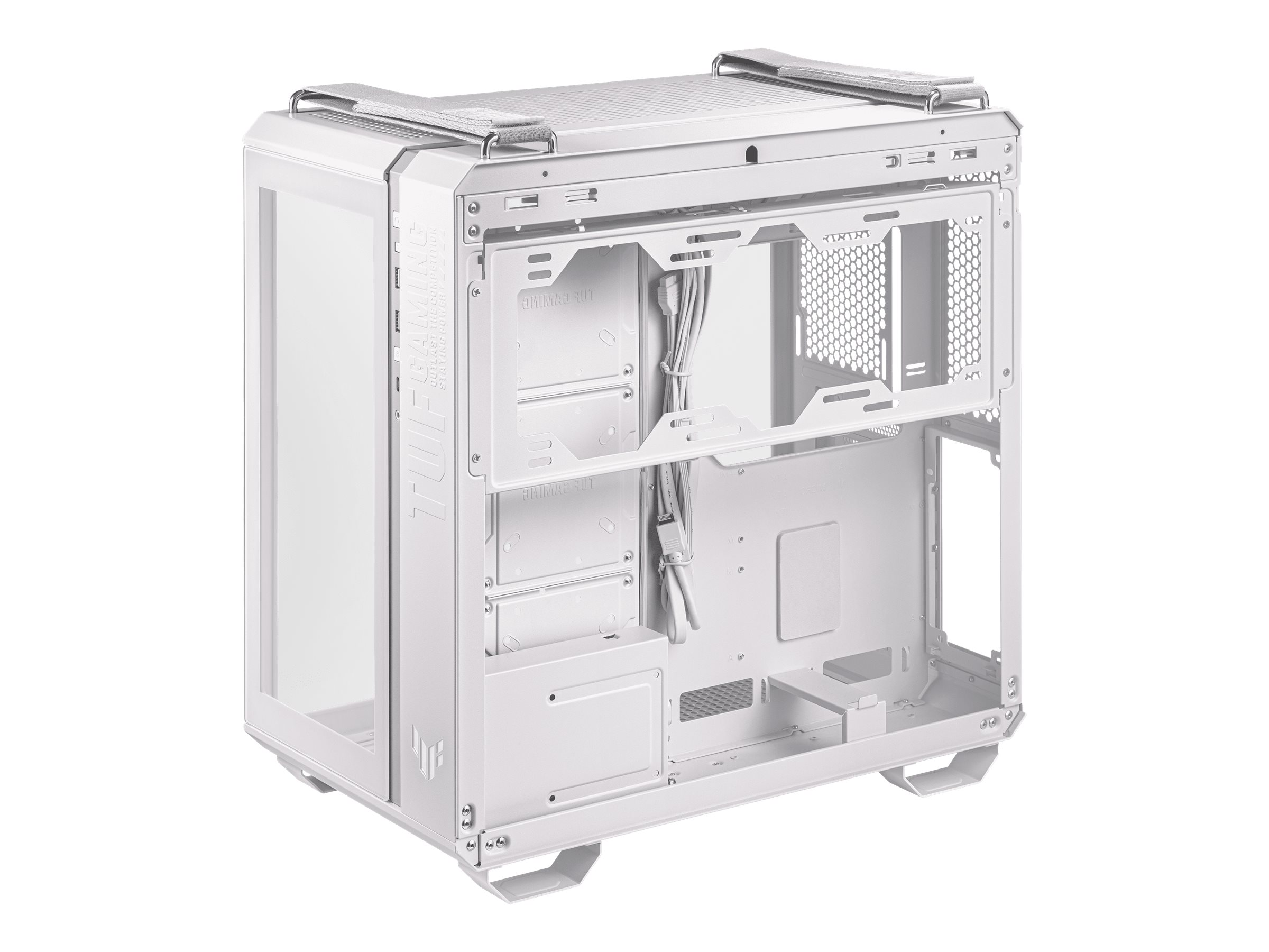 ASUS TUF Gaming GT502 - White Edition - mid tower - ATX - Seitenteil mit Fenster (gehärtetes Glas)