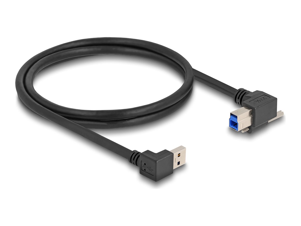 Delock USB-Kabel - USB Typ A (M) nach unten abgewinkelt zu USB Type B (M)