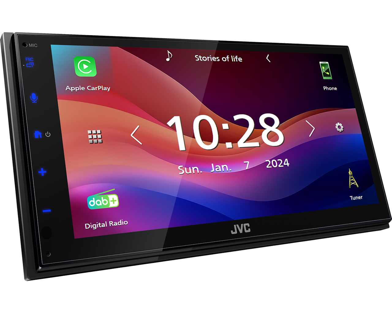 JVC KW-M695DBW, Schwarz, 1 DIN, 200 W, 50 W, 20 - 20000 Hz, 75 dB, Ansicht 2