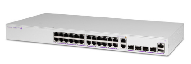 Alcatel OmniSwitch 6360 Desktop Gigabit Managed Switch, 24x RJ-45, 2x RJ-45/SFP, 2x SFP+, Ansicht 2