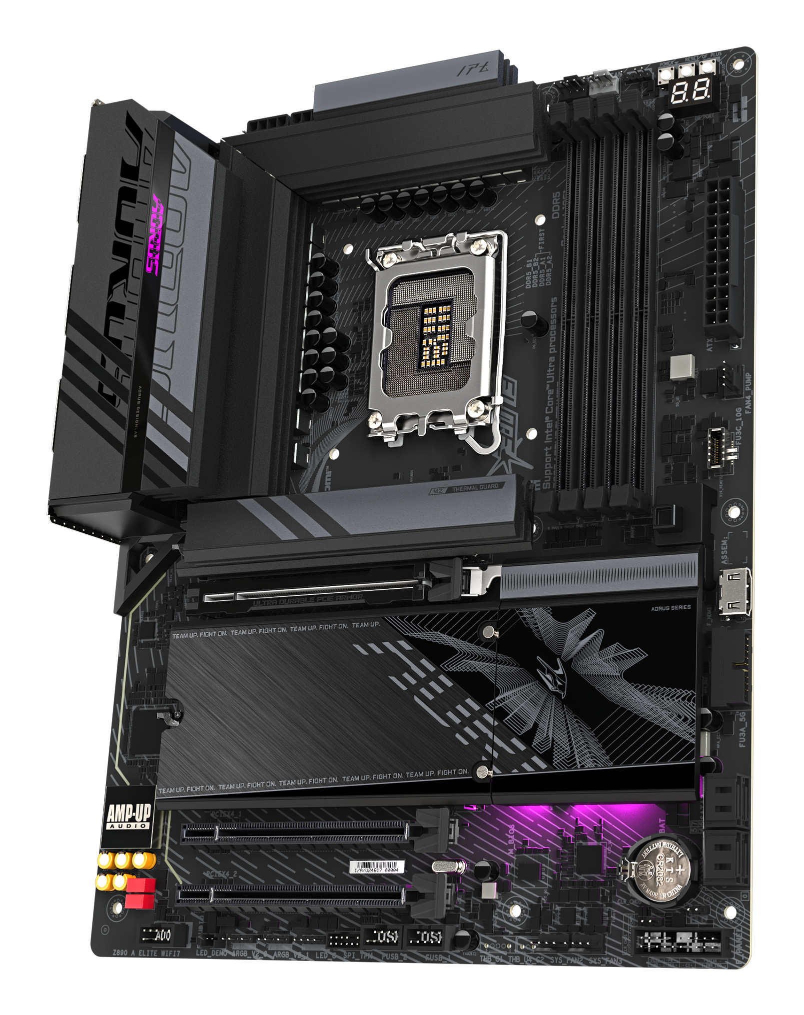 Gigabyte AORUS Z890 ELITE WIFI7 - Motherboard - ATX - LGA1851-Sockel - Z890 Chipsatz - USB-C 3.2 Gen2, USB 3.2 Gen 1, Ansicht 3