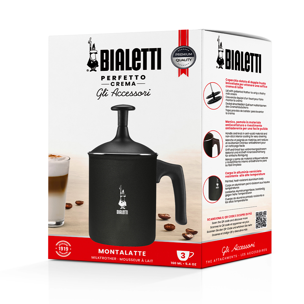 Bialetti 00AGR394 - Manuell - Schwarz - Aluminium - 80 mm - 190 mm, Ansicht 3