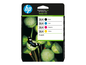 HP 364 - 4er-Pack - Schwarz Gelb Cyan Magenta