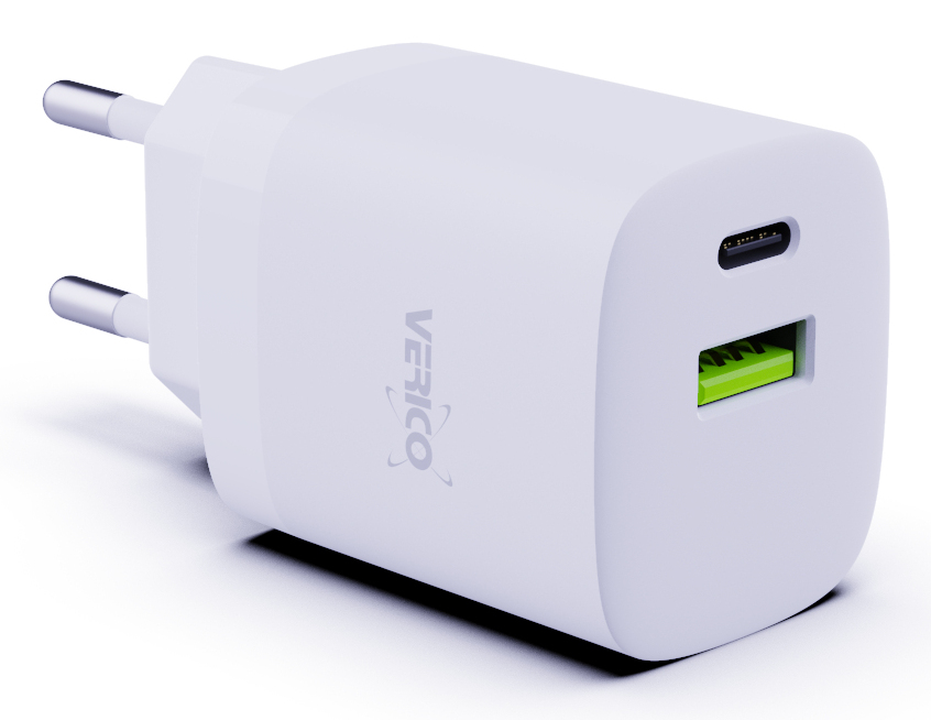 Verico Ladegerät Mojo GaN 30W PD 2-Port USB-A & USB-C WH retail, Ansicht 2