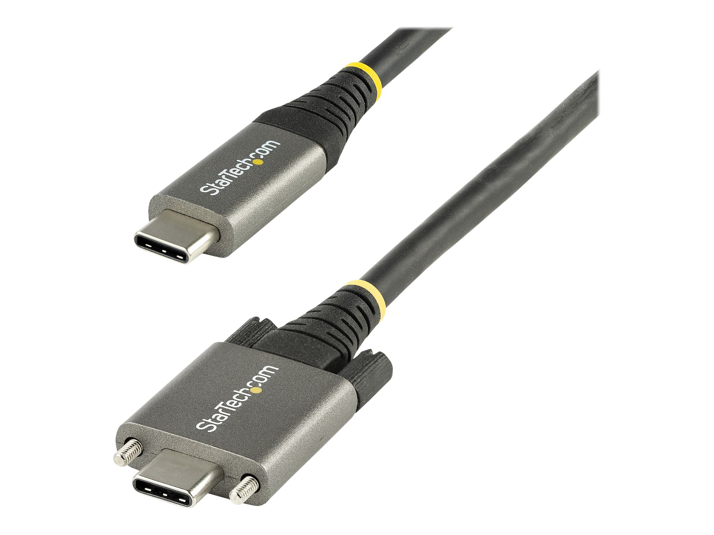 StarTech.com 50cm USB-C Kabel mit Schraubensicherung 10Gbit/s - USB 3.1/3.2 Gen 2 Typ-C Kabel - 100W (5A) Power Delivery Laden, DP Alt Modus - USB-C Kabel zum Laden/Synchronisieren (USB31CCSLKV50CM) - USB-Kabel - 24 pin USB-C (M) gerade/verriegelnd z...