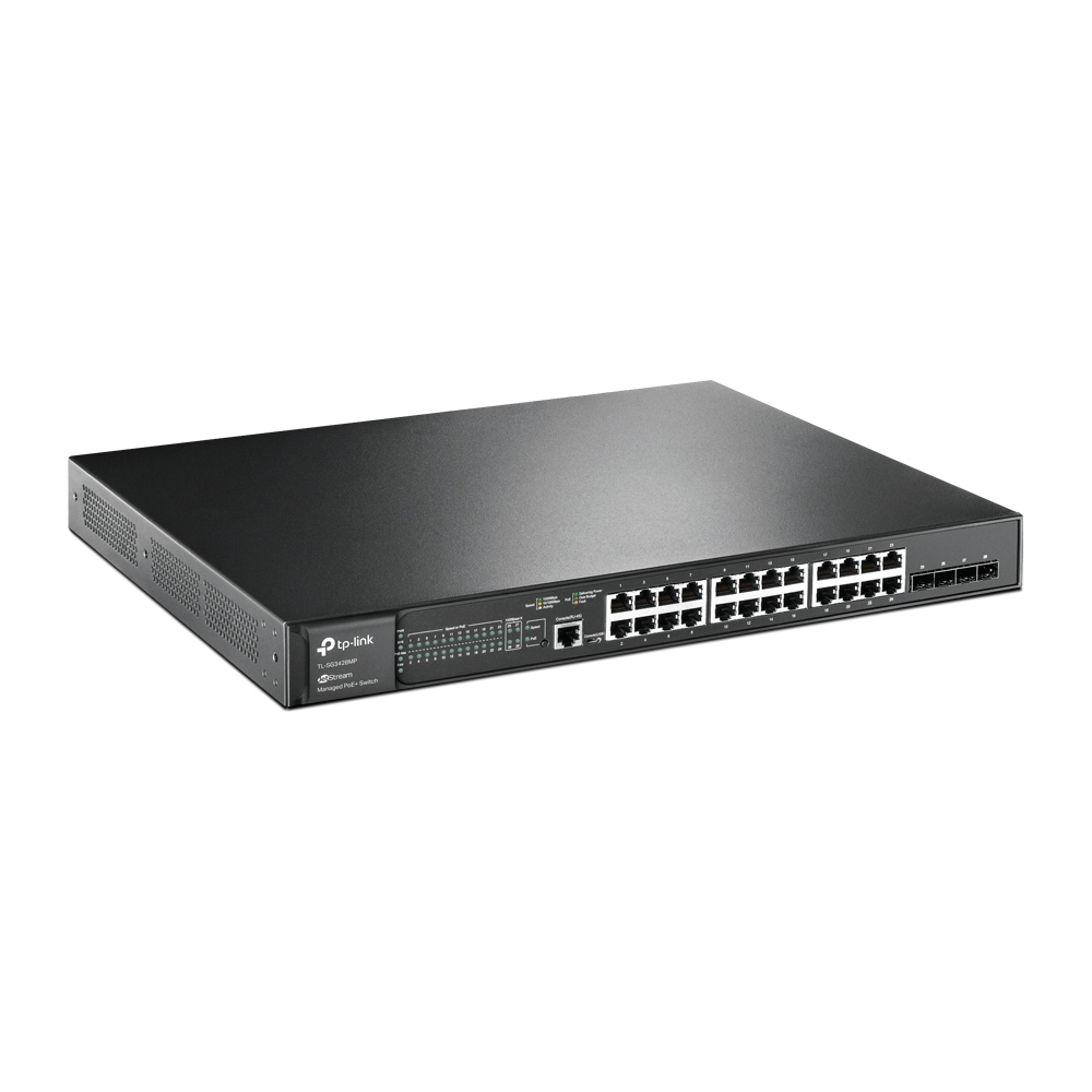 TP-LINK TL-SG3428MP - Managed - L2/L3 - Gigabit Ethernet (10/100/1000) - Power over Ethernet (PoE) - Rack-Einbau - 1U