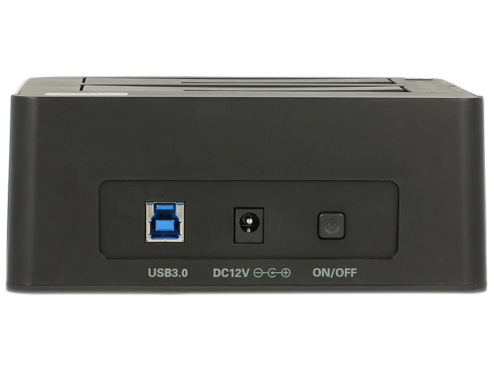 Delock Dual Docking Station SATA HDD > USB 3.0 with Clone Function - Speicher-Controller mit One-Touch-Klonen - 2.5, Ansicht 3