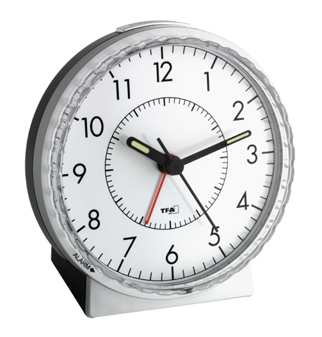 TFA Wecker - rund - Quarz - Schreibtisch, Ansicht 2