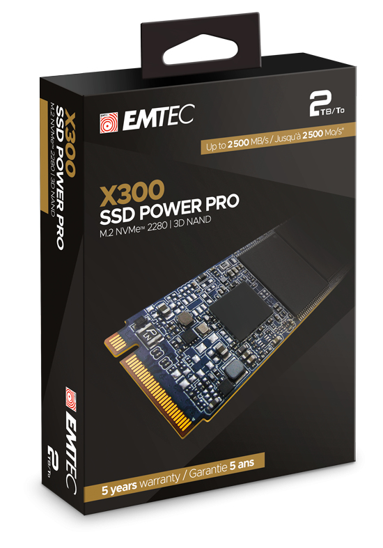 EMTEC Power Pro X300 - SSD - 2 TB - intern - M.2 2280 - PCIe 3.0 x4 (NVMe), Ansicht 3