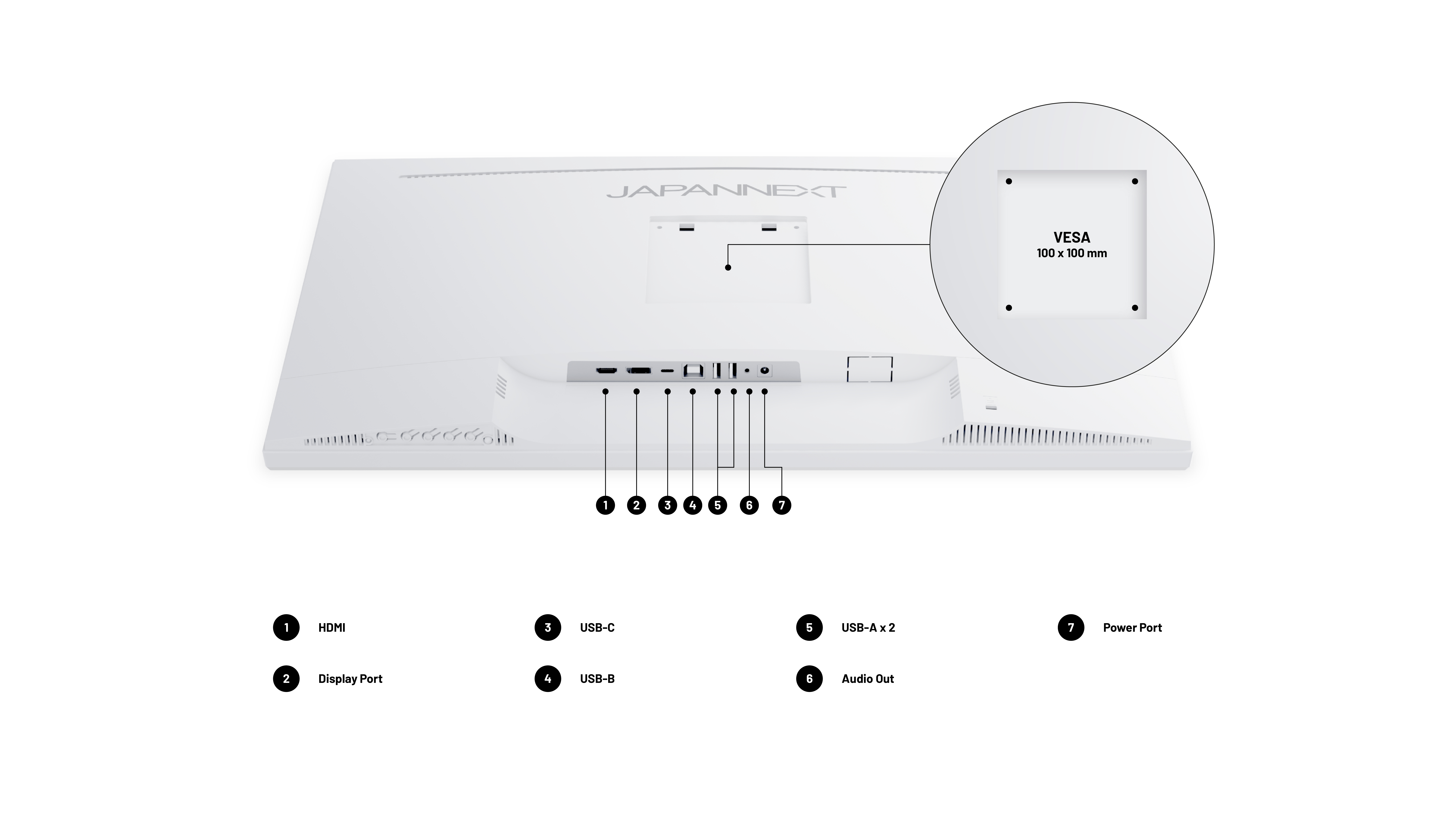 JAPANNEXT JN-IPS270UHD60F-C65W-HSP-W HDMI/DP UHD - Flachbildschirm (TFT/LCD) - 27, Ansicht 2