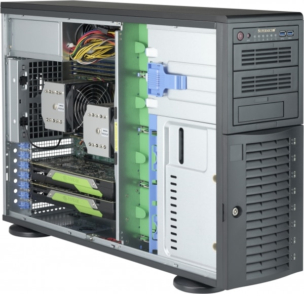 Supermicro SC743 AC-1K26B-SQ - Tower - 4U - E-ATX, Ansicht 2