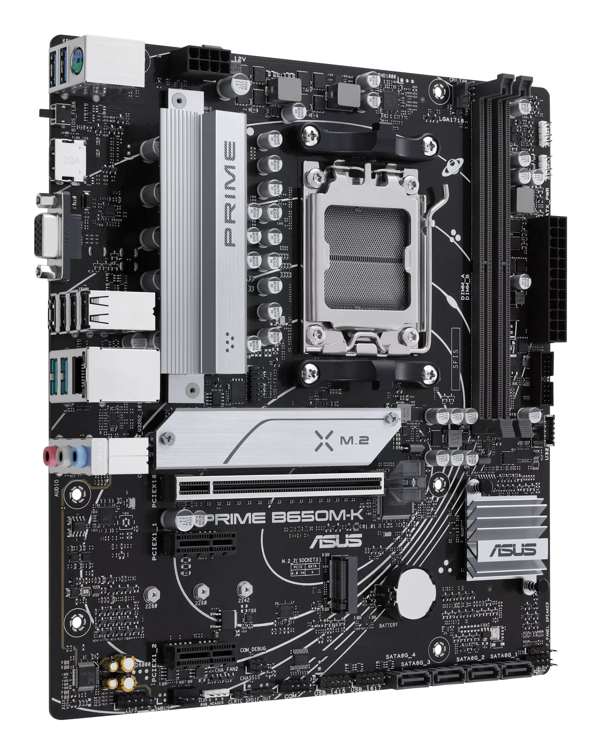 ASUS MB ASUS PRIME B650M-K (AMD,AM5,DDR5,mATX) - AMD Sockel AM5 (Ryzen Zen4), Ansicht 4