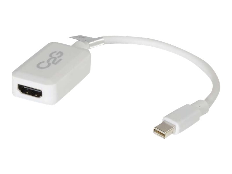 C2G 20cm Mini DisplayPort to HDMI Adapter - Thunderbolt to HDMI Converter MF - White - DisplayPort-Kabel - Mini DisplayPort (M)