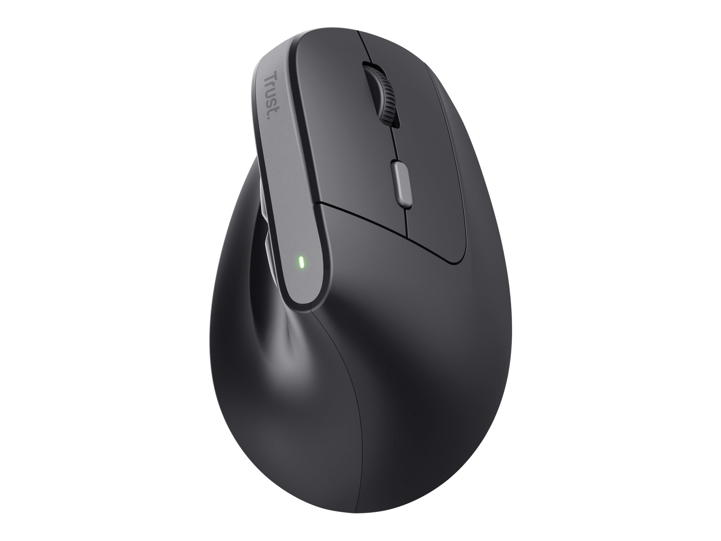 Trust Bayo II - Vertikale Maus - ergonomisch - Für Rechtshänder - optisch - 6 Tasten - kabellos - 2.4 GHz - kabelloser Empfänger (USB)