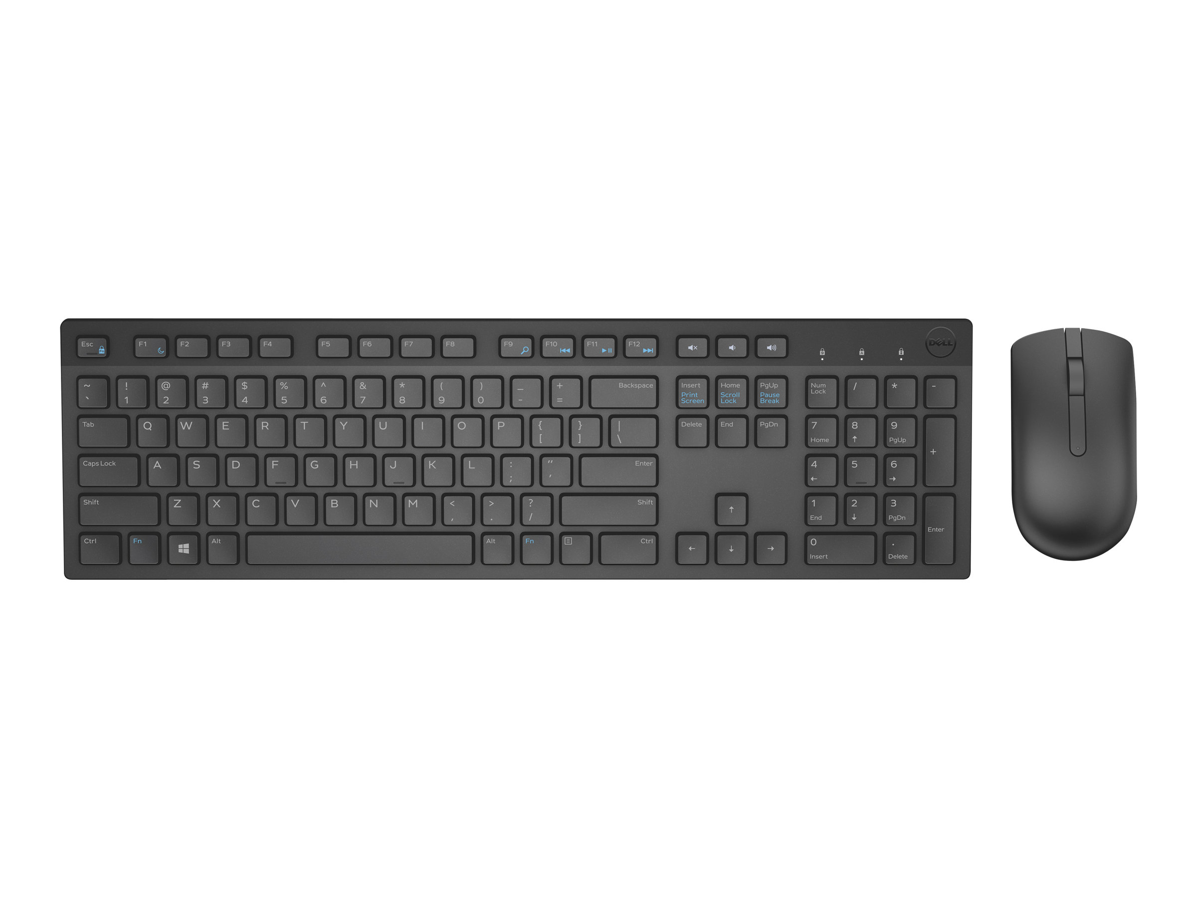 Dell KM636 - Tastatur-und-Maus-Set - kabellos - TL: UK, QWERTY, Ansicht 3