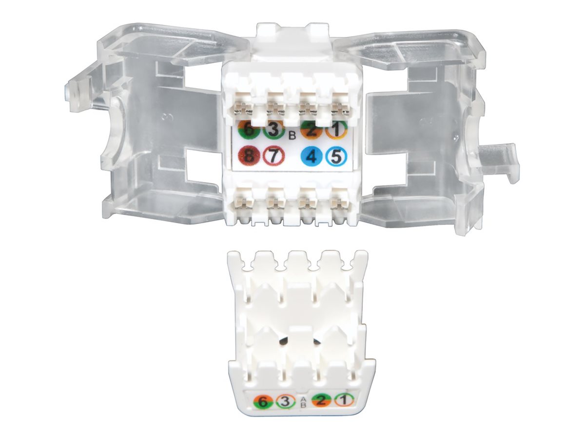 Eaton Tripp Lite Series Cat6  Cat5e Keystone Jack 180-Degree Toolless