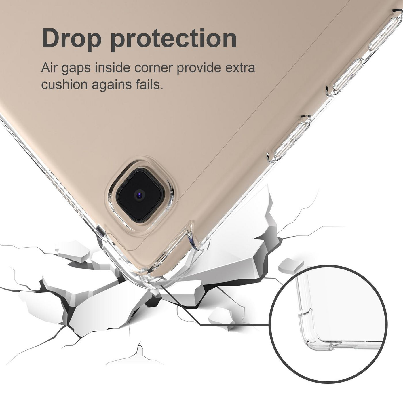 eSTUFF Hintere Abdeckung für Tablet - Thermoplastisches Polyurethan (TPU), Ansicht 4