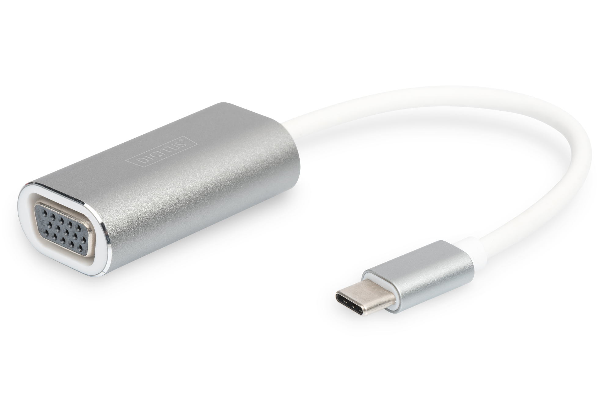 DIGITUS USB Type-C™ VGA Grafik-Adapter, 0,2 m, USB Typ-C, VGA (D-Sub), Männlich, Männlich, 1920 x 1080 Pixel