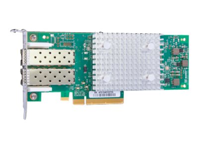 HPE StoreFabric SN1600Q 32Gb Dual Port - Hostbus-Adapter - PCIe 3.0 x8 Low-Profile - 32Gb Fibre Channel x 2 - für ProLiant DL325 Gen10, XL170r Gen10, XL190r Gen10, XL270d Gen10; SimpliVity 380 Gen10