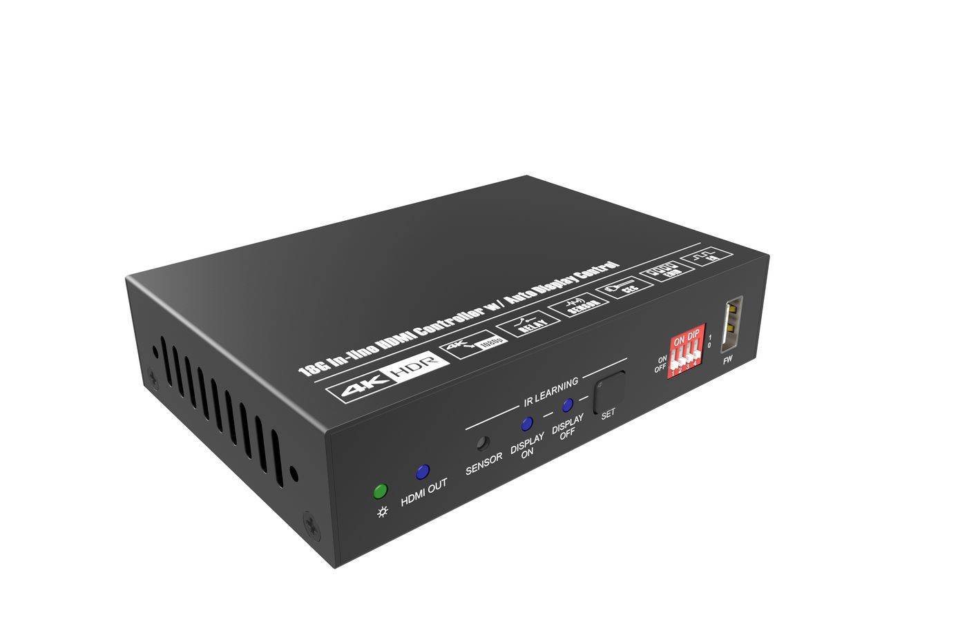 VivoLink VLHDMICTL1-MME - Schwarz - Metall - USB Typ-A - RS-232 - 110 - 230 V - Extern, Ansicht 3