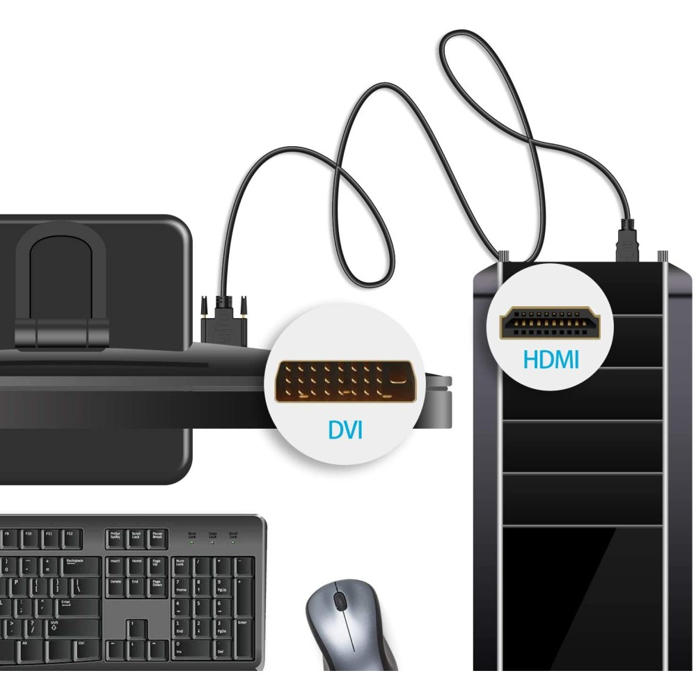Techly Adapterkabel - Dual Link - HDMI männlich bis DVI-D männlich, Ansicht 3