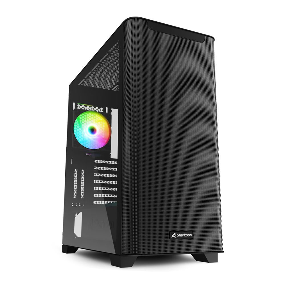 Sharkoon M30 RGB - Mid tower - E-ATX - Seitenteil mit Fenster (gehärtetes Glas), Ansicht 2