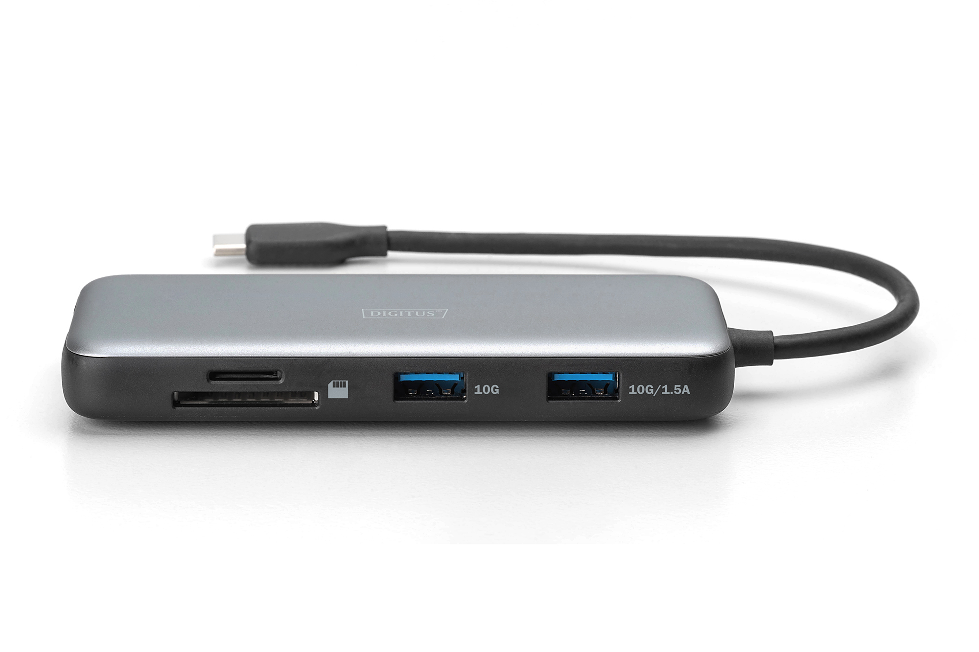 DIGITUS USB-C Docking Station 7-Port HDMI USB RJ45 SD, Ansicht 3