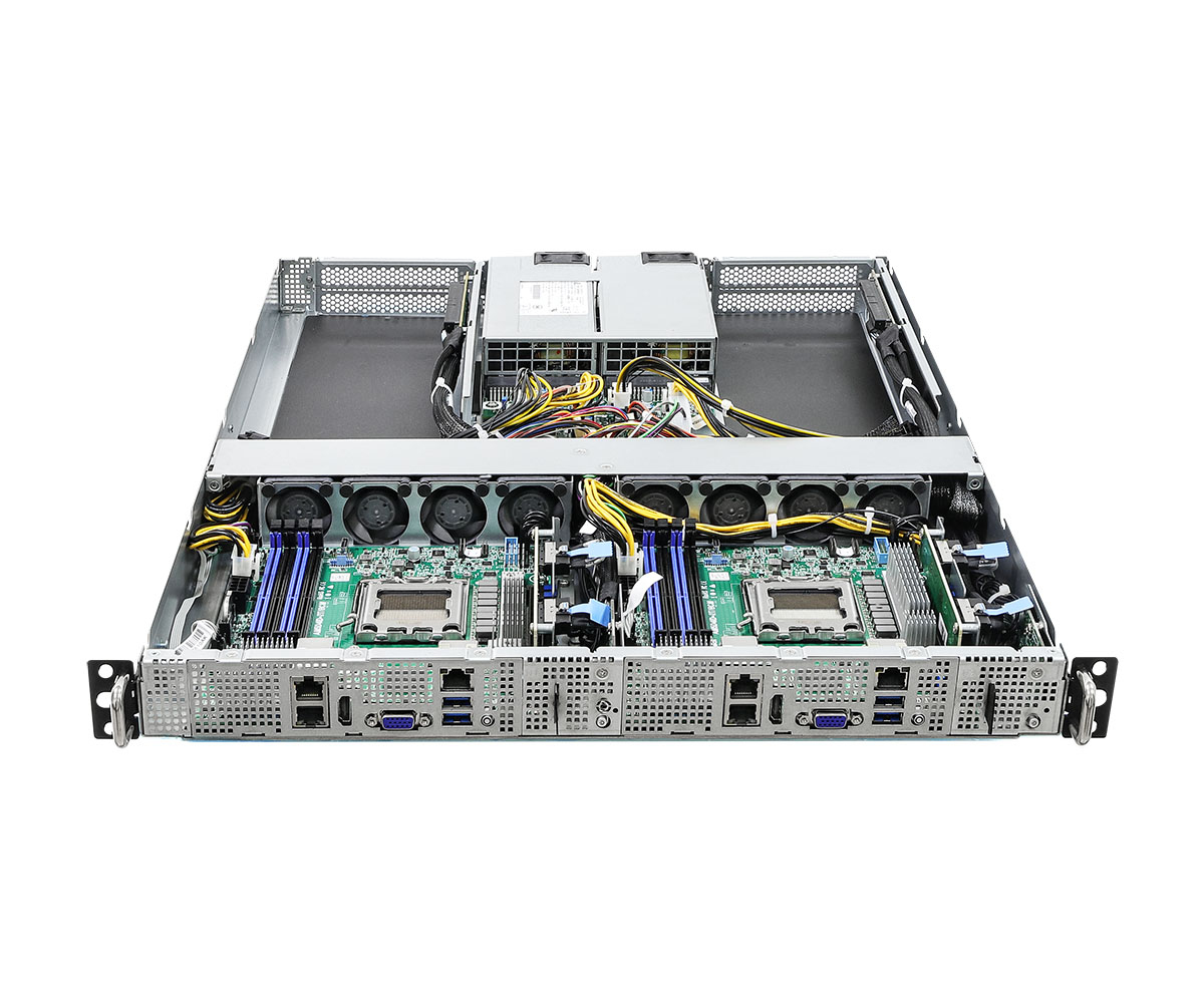 ASRock Rack 1U2N2G-AM5/2T - 2 Knoten - Cluster, Ansicht 3