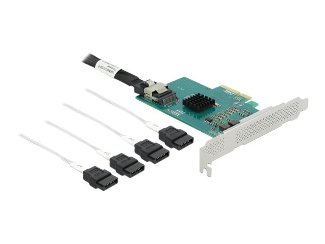 Delock PCI Express Karte zu 4 x SATA 6 Gb/s RAID und HyperDuo - Low Profile Formfaktor