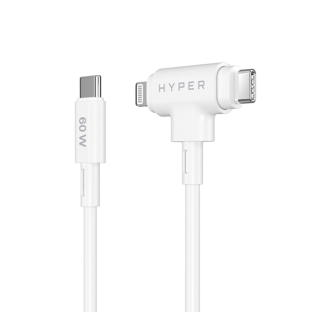 Targus HyperJuice - Lightning-Kabel - 24 pin USB-C männlich zu 24 pin USB-C, Lightning männlich - Weiß, Ansicht 3