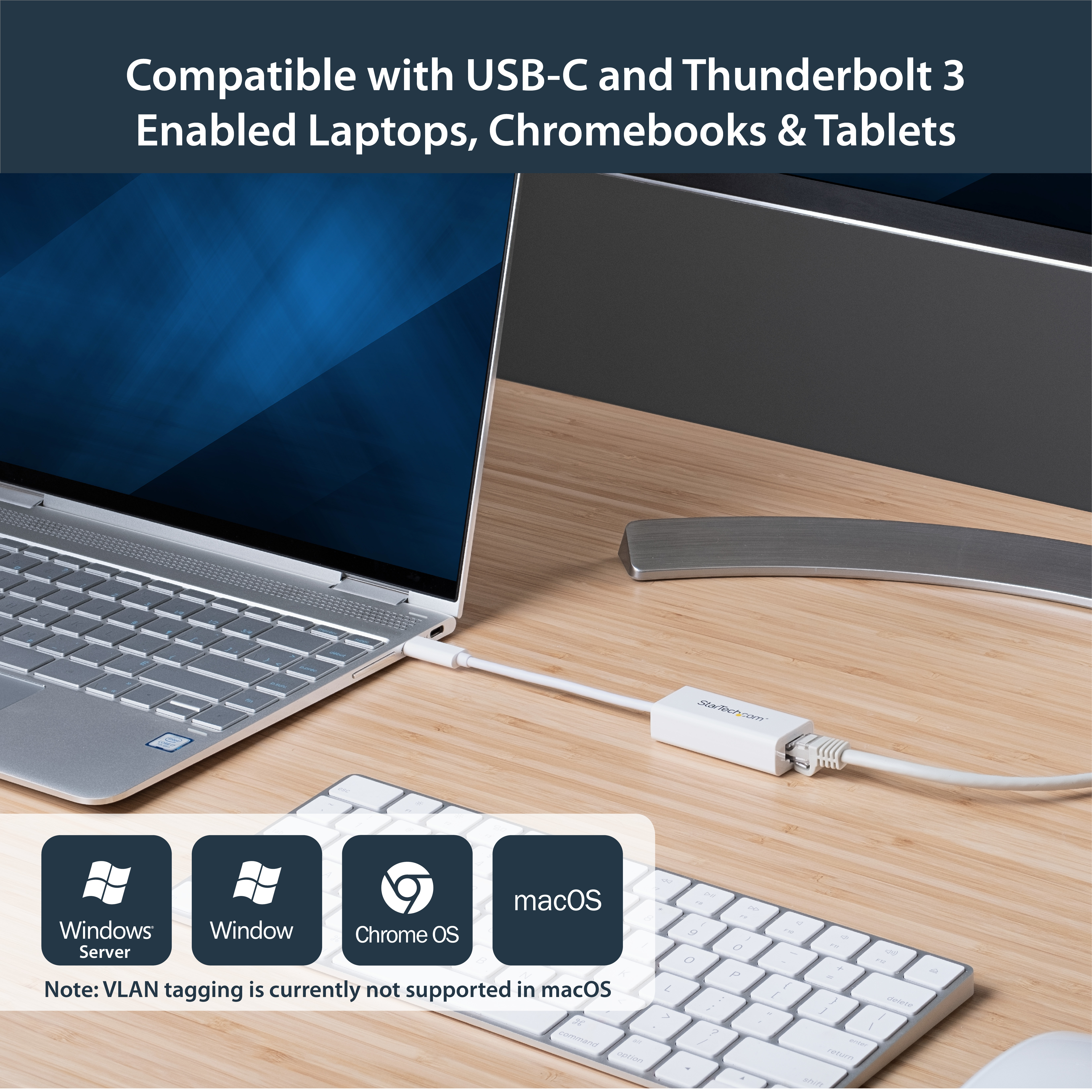 StarTech.com USB-C auf Gigabit Adapter - Thunderbolt 3 kompatibel, Ansicht 2