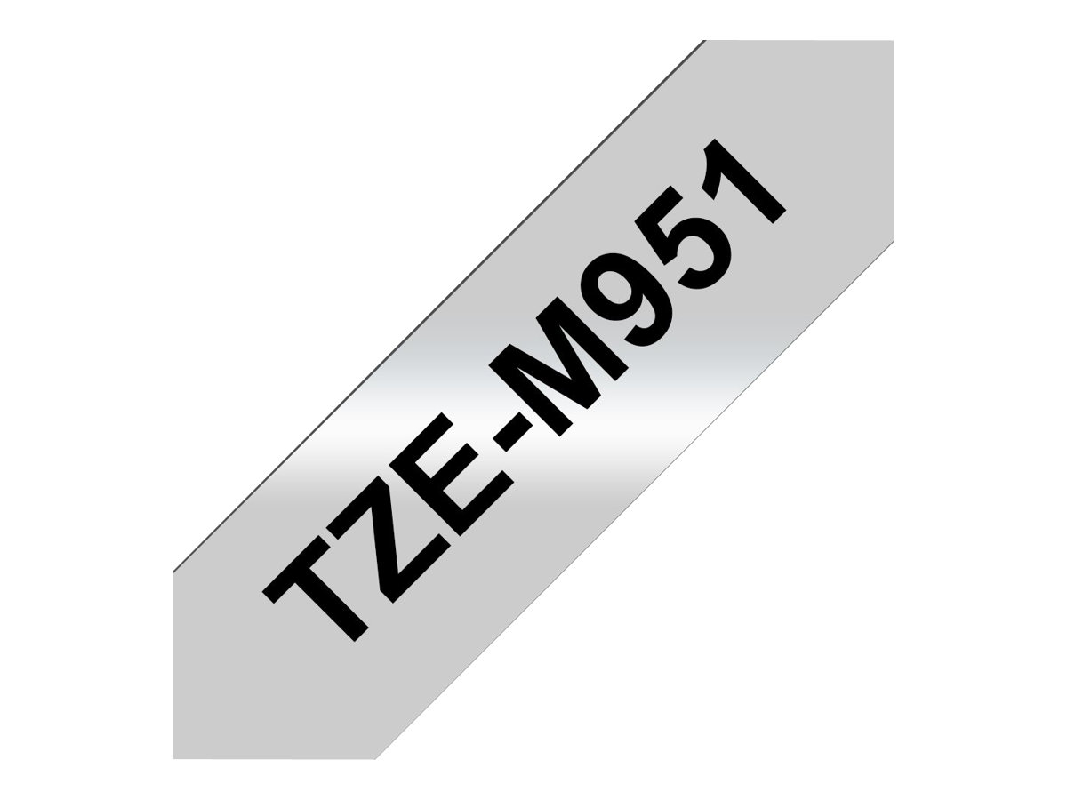 Brother TZe-M951 - Schwarz auf Silber (matt) - Rolle (2,4 cm x 8 m), Ansicht 3