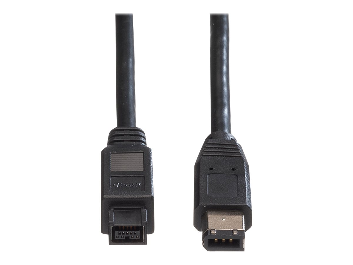 Roline - IEEE 1394-Kabel - FireWire 800 (M) zu FireWire, 6-polig (M) - 1.8 m - Schwarz