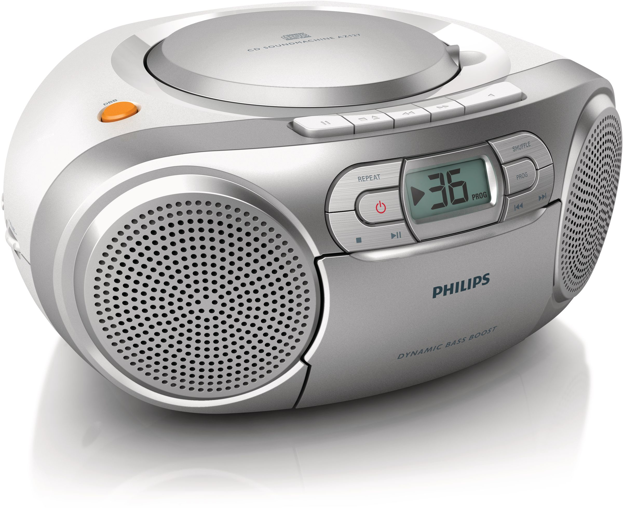 Philips AZ127 - Ghettoblaster - 2 Watt - Silber, Ansicht 4